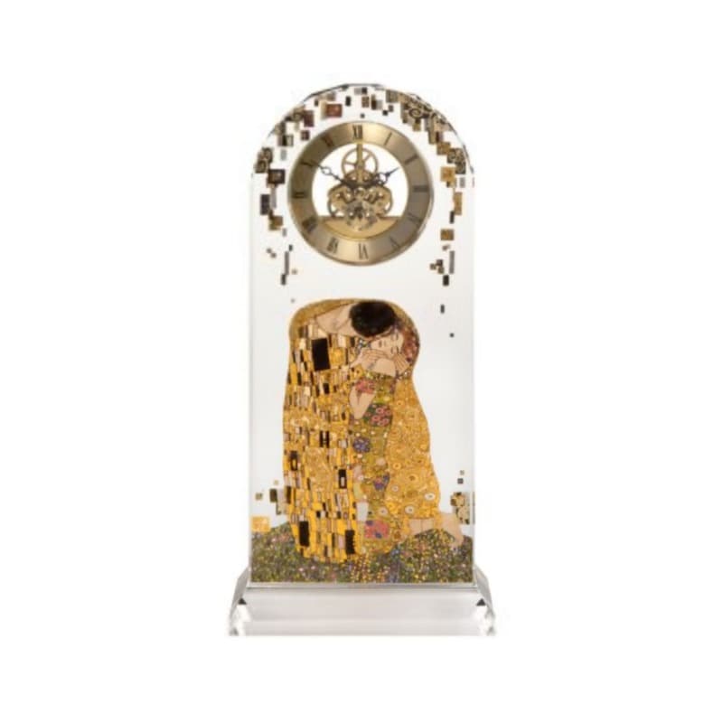 GLASS CLOCK THE KISS
