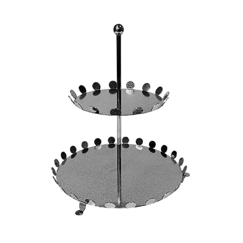 2 TIER STAND S/S ELEPHANT SKIN