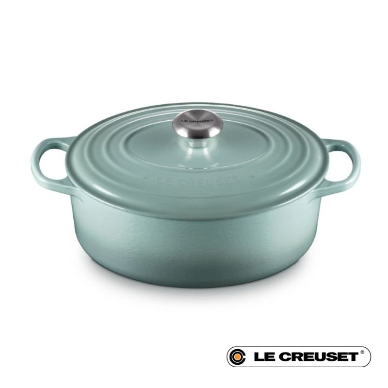 31CM CAST IRON SIGNATURE ROUND BRAISER - SEA SALT