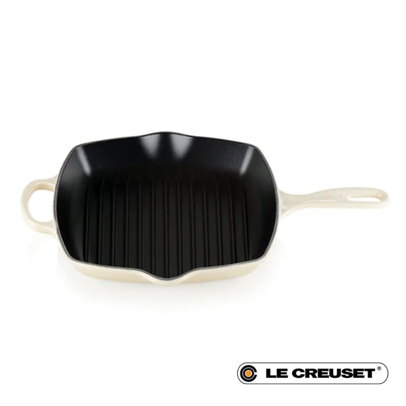 26CM SIGNATURE CAST IRON SQUARE GRILLIT - MERINGUE