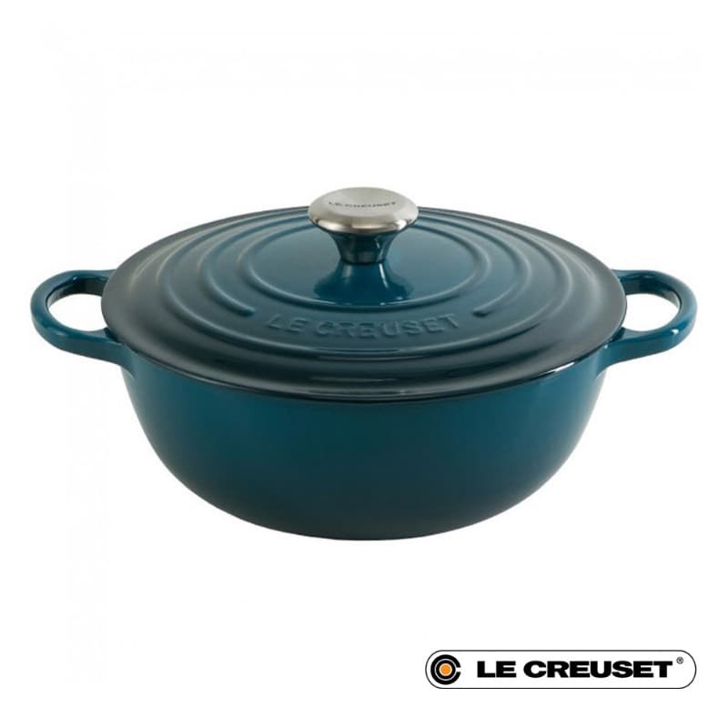 26CM SIGNATURE CAST IRON SOUP POT - DEEP TEAL