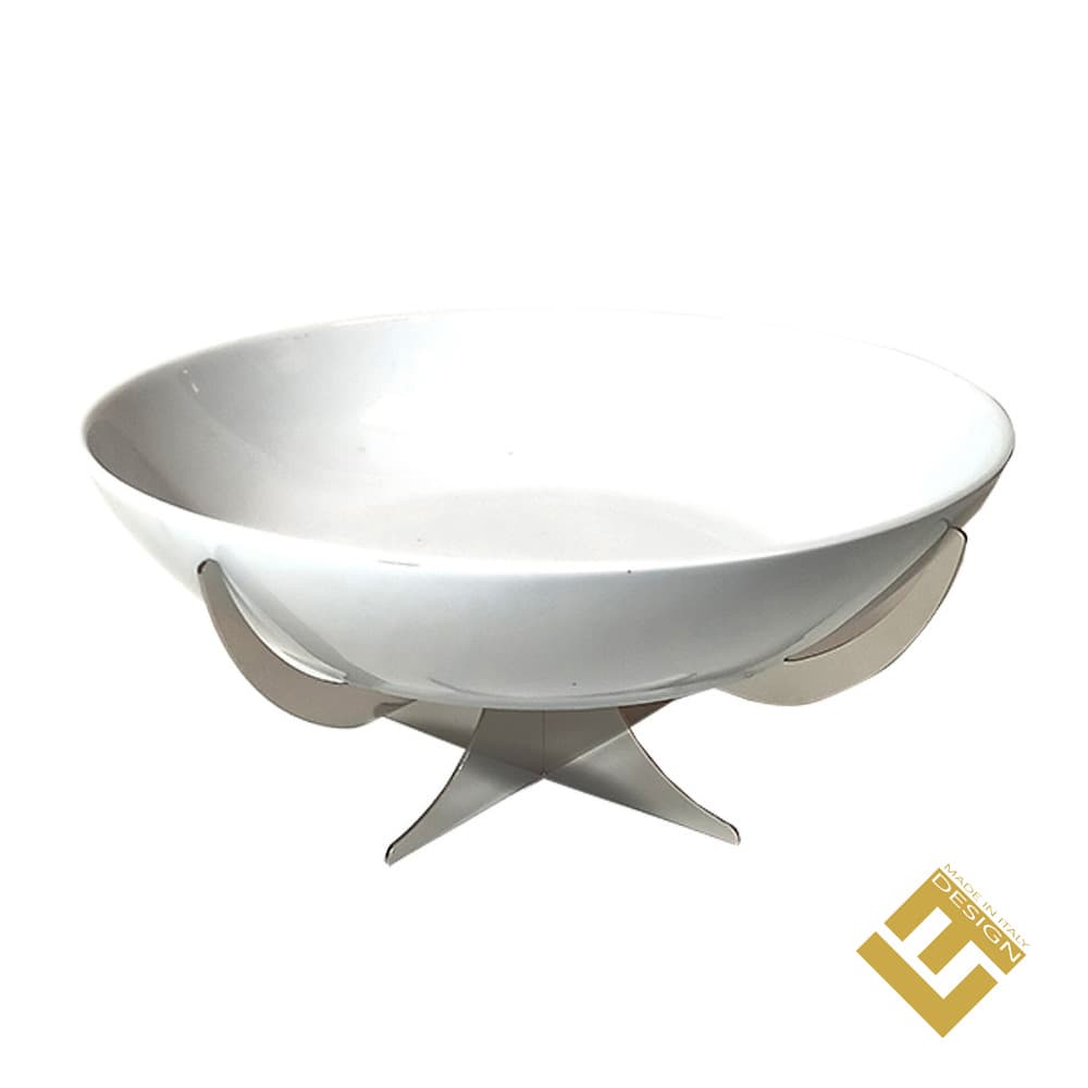 ROUND DISH STAINLESS STEEL STAND WITH LID