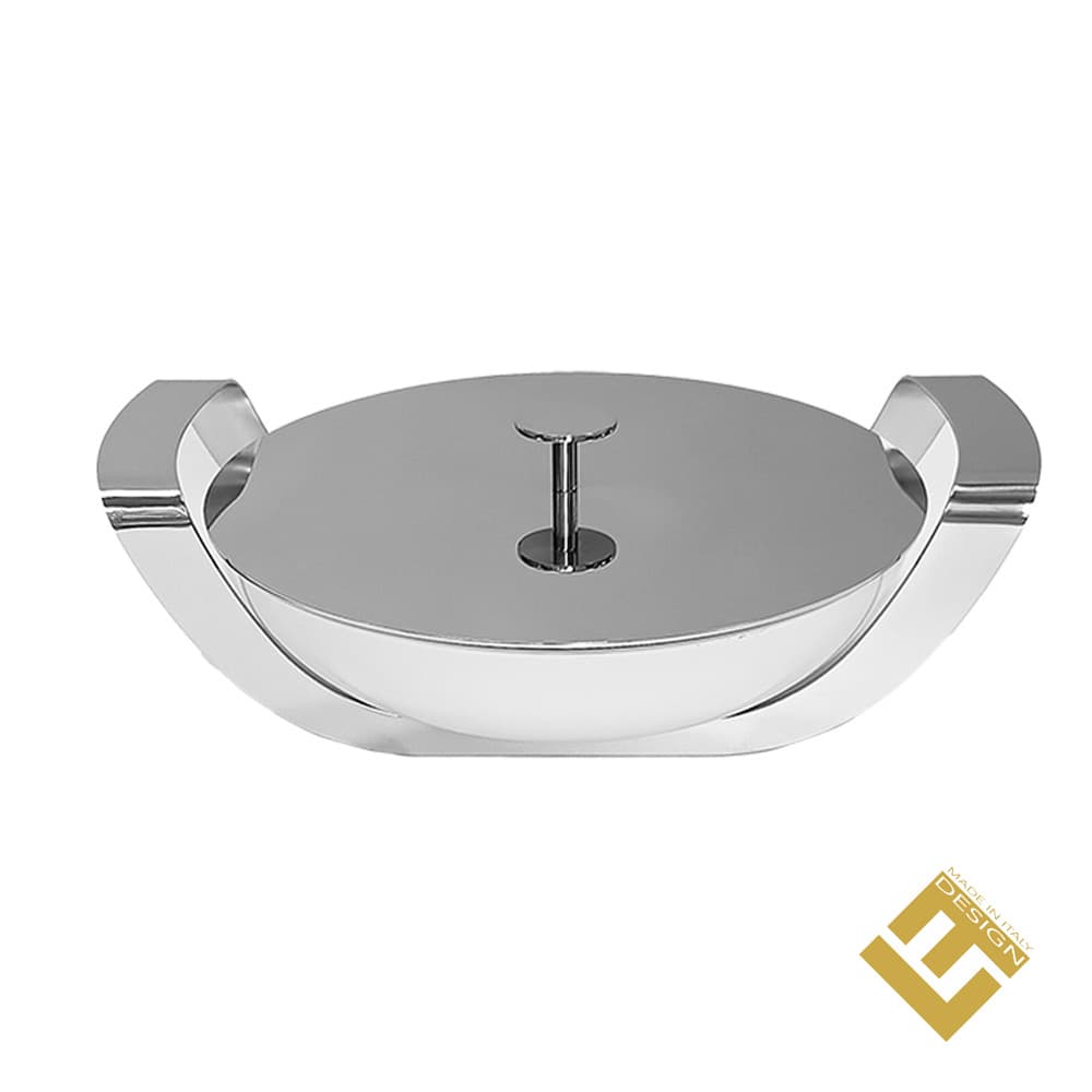 ROUND DISH STEEL HOLDER LID STAINLESS STEEL