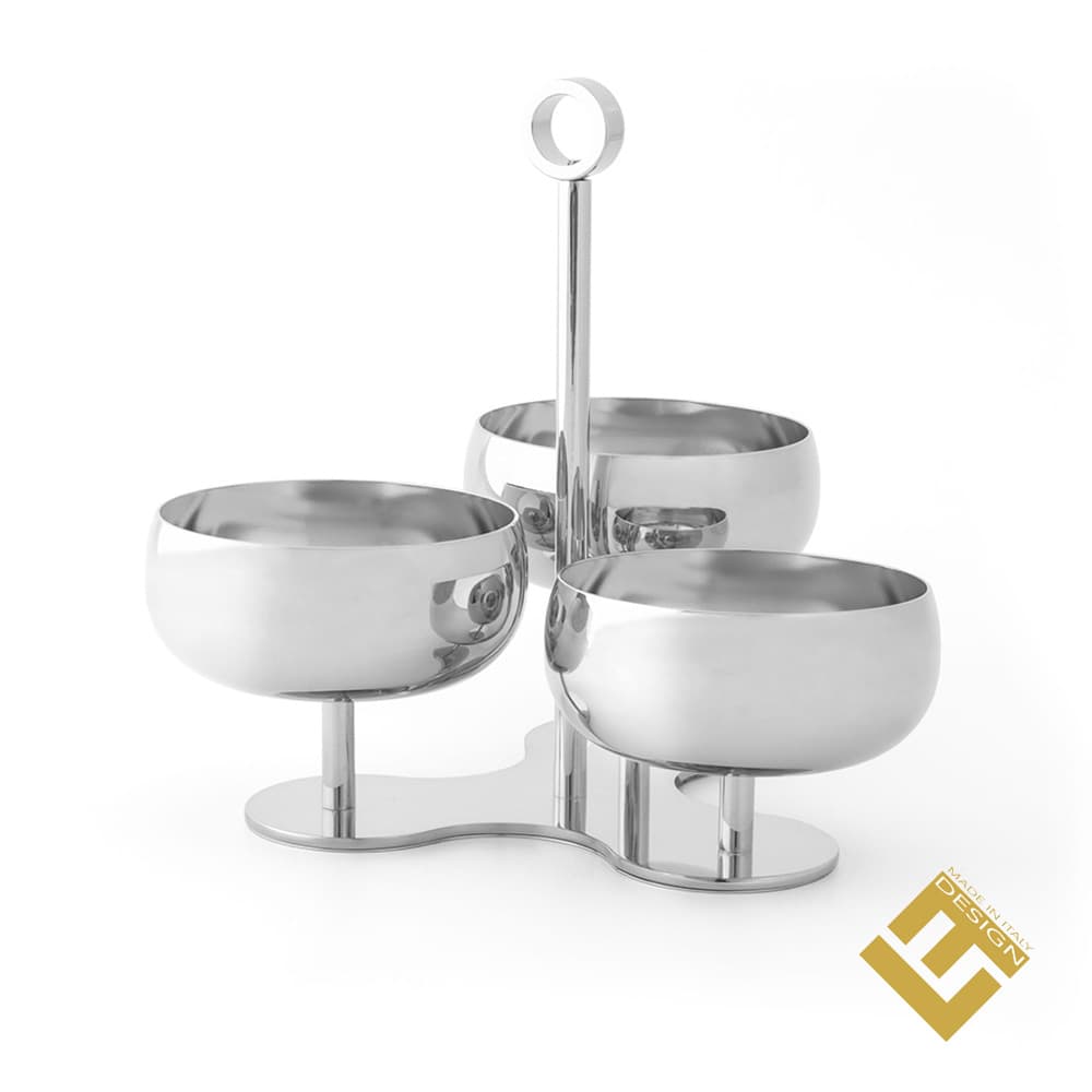 NUTS HOLDER 3 CUPS S/S