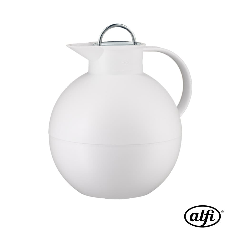 0.94L INSULATED KUGEL CARAFE - WHITE METAL