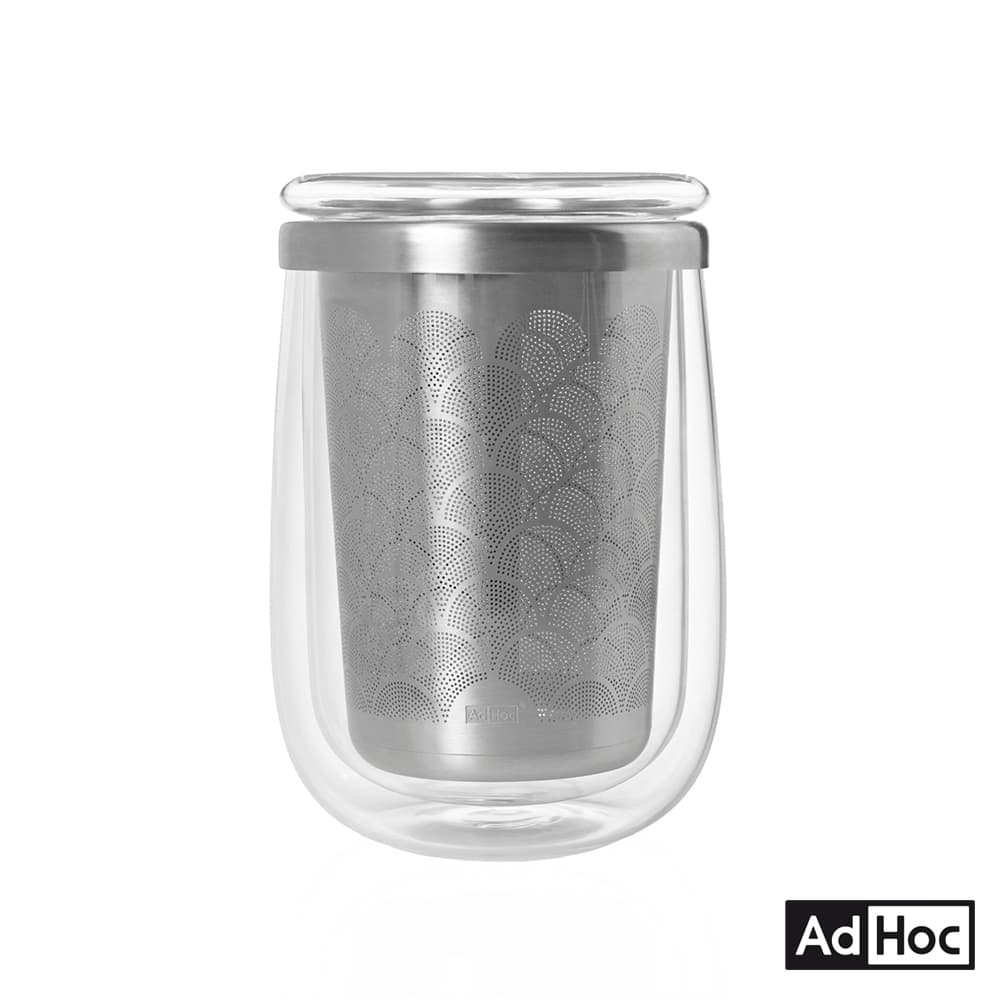 TEA GLASS W/TEA INFUSER FUSION GLASS