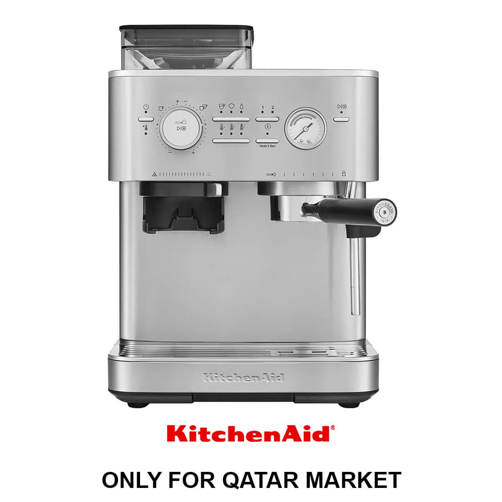 SEMI AUTOMATIC ESPRESSO MACHINE WITH BURR GRINDER - STAINLESS STEEL
