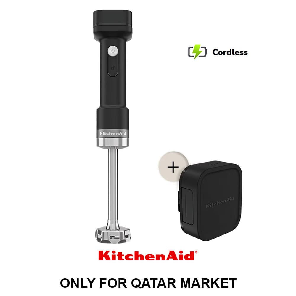 CORDLESS HAND BLENDER WITH BATTERY - MATTE BLACK