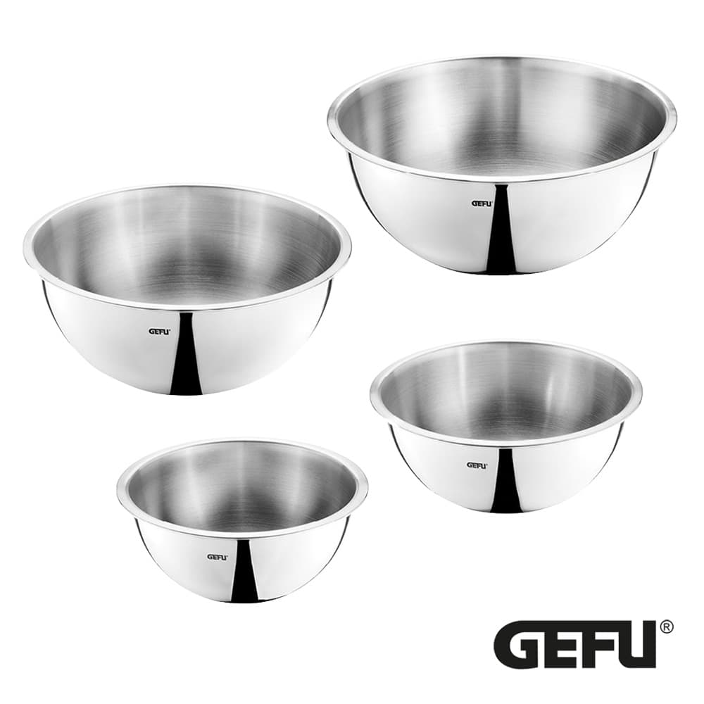 4PC SET - STAINLESS STEEL BOWLS - CAVARO