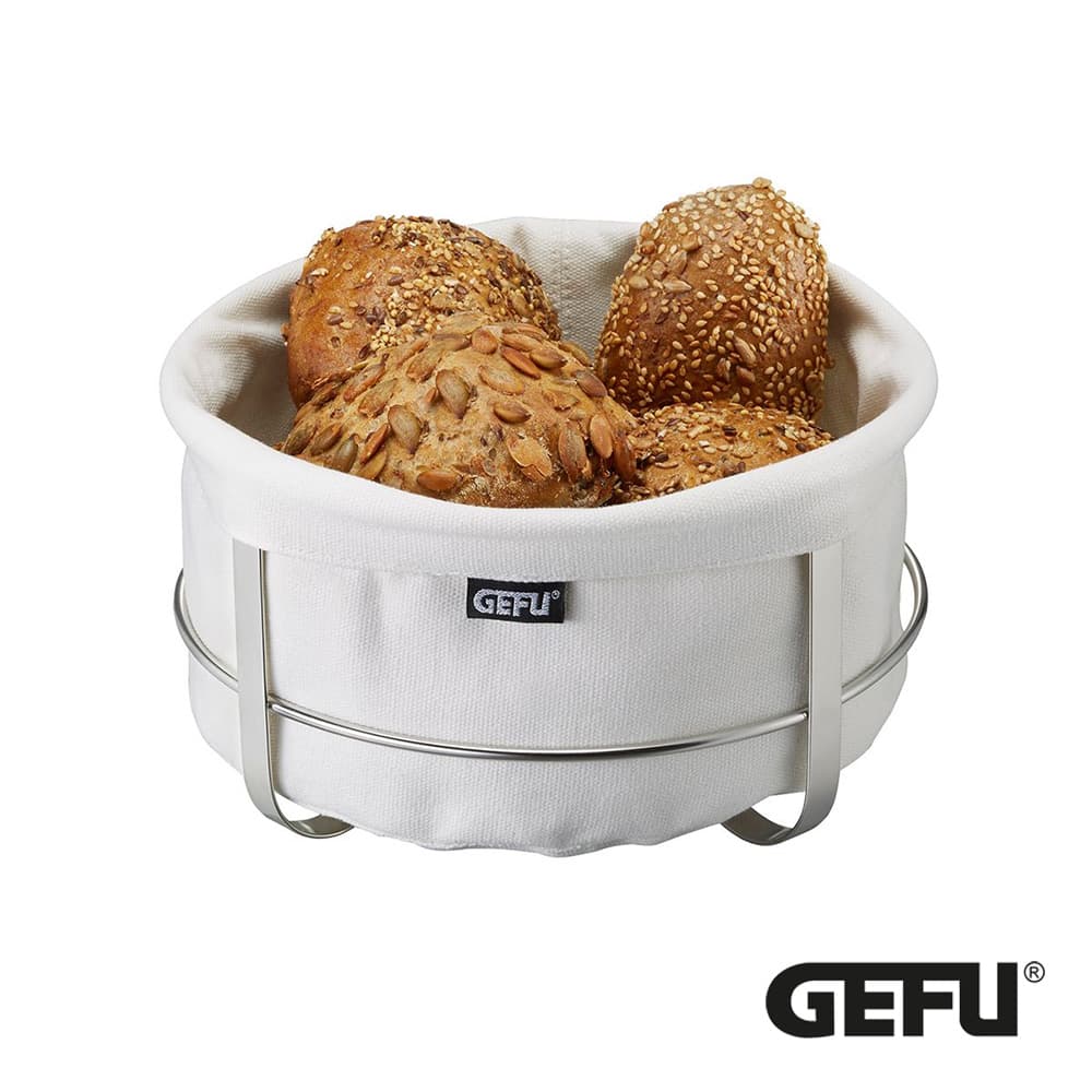 BREAD BASKET ROUND WHITE - BRUNCH