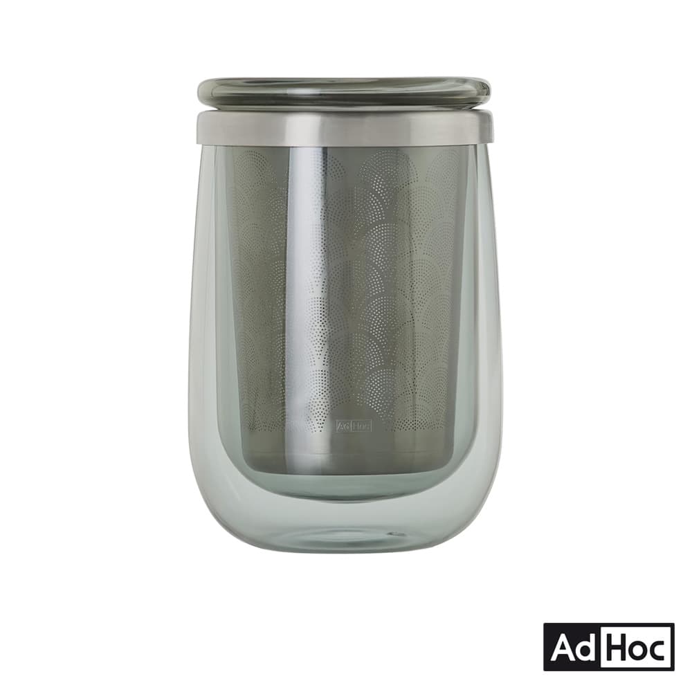 400ML TEA GLASS WITH INFUSER & STRAINER