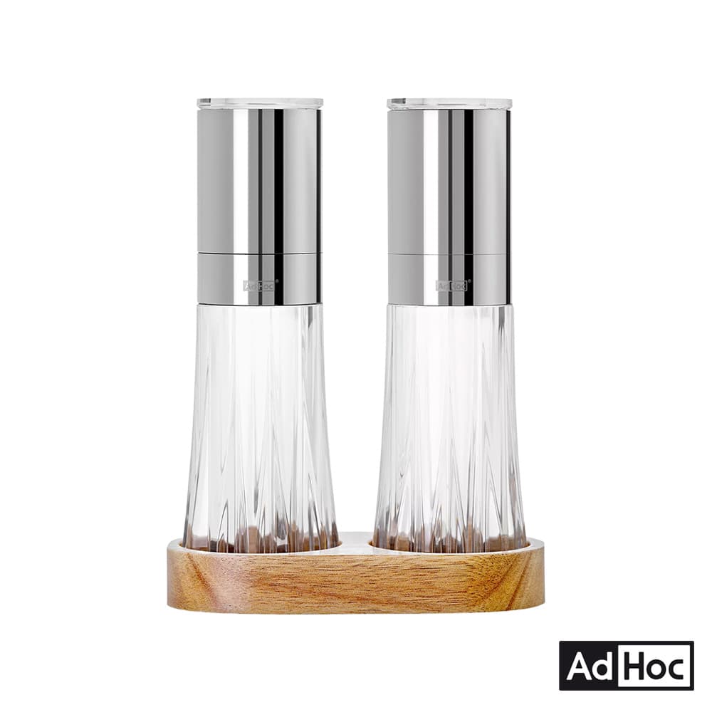 MENANGE CRYSTAL SALT & PEPPER MILL SET