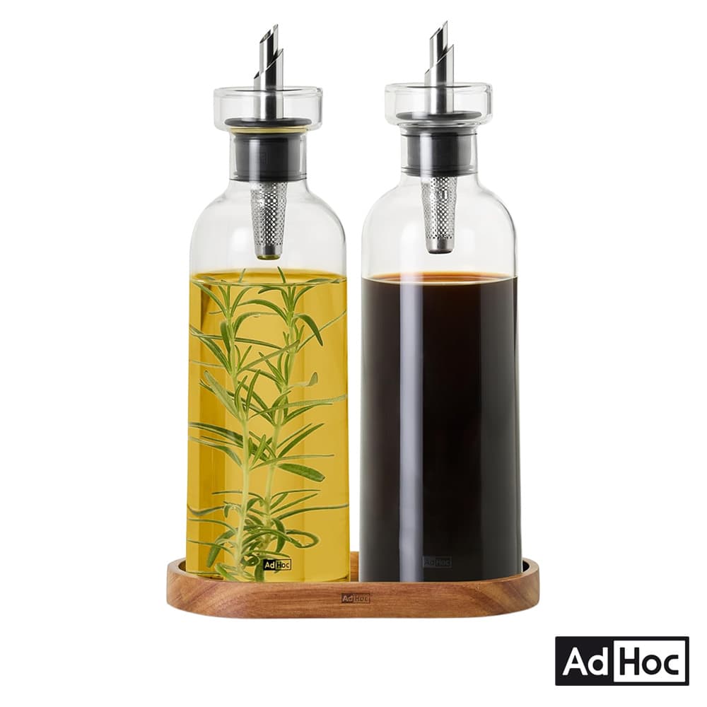 AROMA POUR OIL & VINEGAR SET WITH MENAGE TRAY