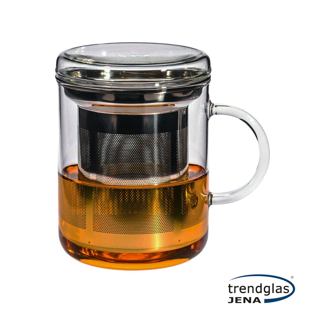 TEA CUP ZYCLO S W/LID & S/S STRAINER