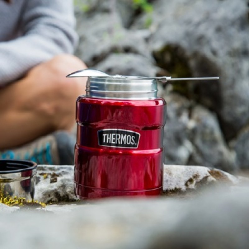 INS. FOOD JAR SK CRANBERRY RED POLISHED