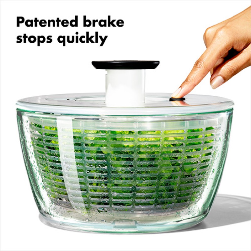 GLASS SALAD SPINNER