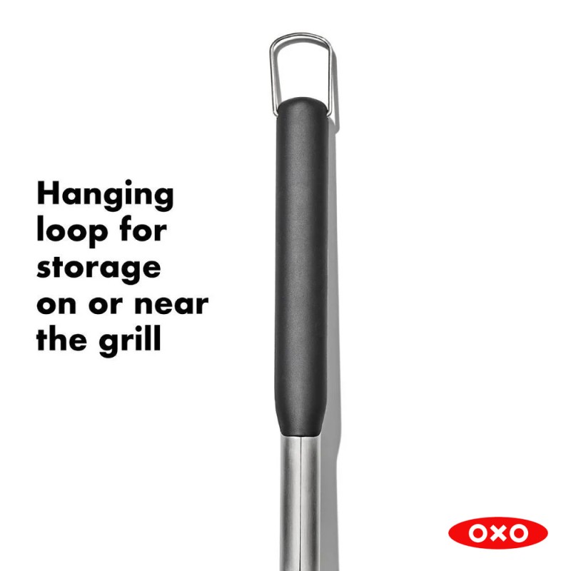 COILED GRILL BRUSH WITH REPLACEABLE HEAD