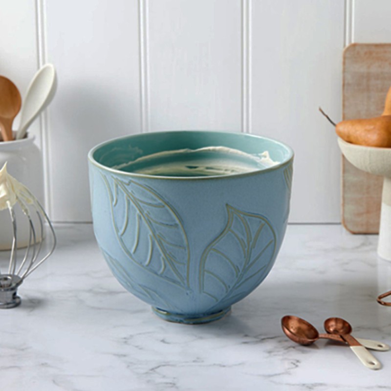 4.8L CERAMIC MIXING BOWL - SPRING LEAVES