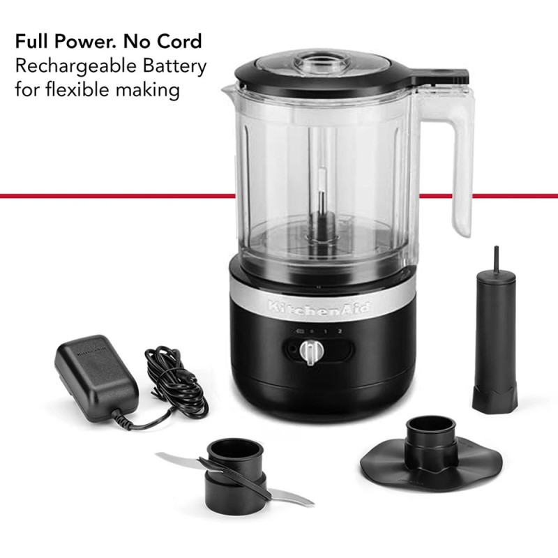 1.18L CORDLESS FOOD CHOPPER - MATTE BLACK