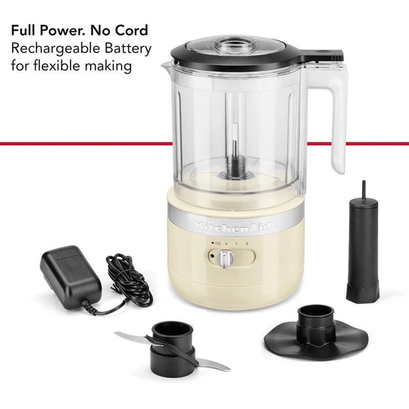 1.18L CORDLESS FOOD CHOPPER - ALMOND CREAM