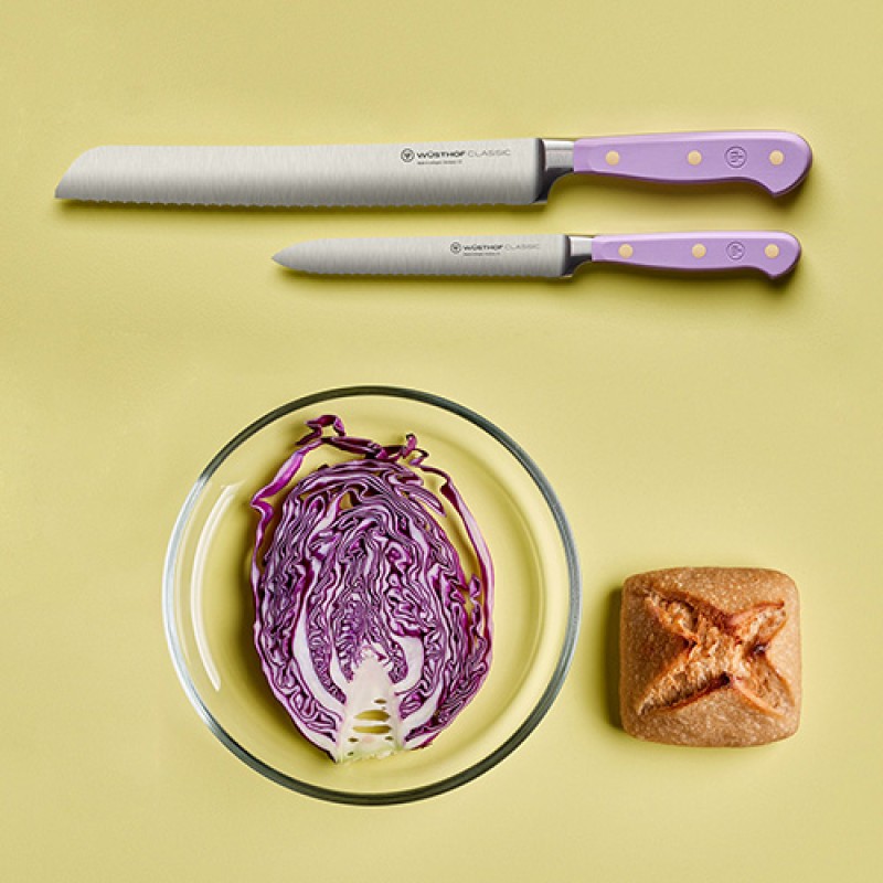 SERRATED UTILITY KNIFE CLASSIC PURPLE YAM - 14cm