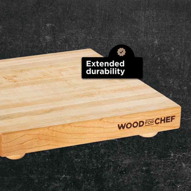 RAISED BLOCK HARD MAPLE KIT RUBBER WOOD FEET