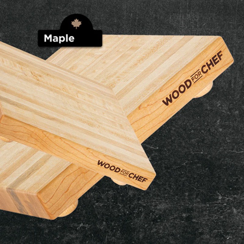 RAISED BLOCK HARD MAPLE KIT RUBBER WOOD FEET