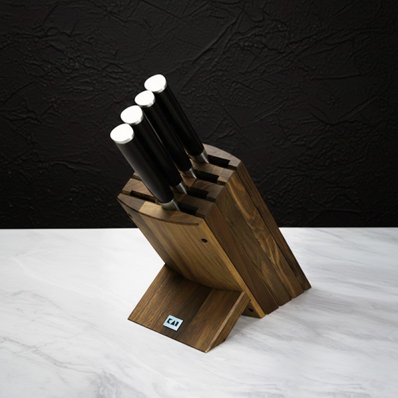 KNIFE BLOCK WALNUT