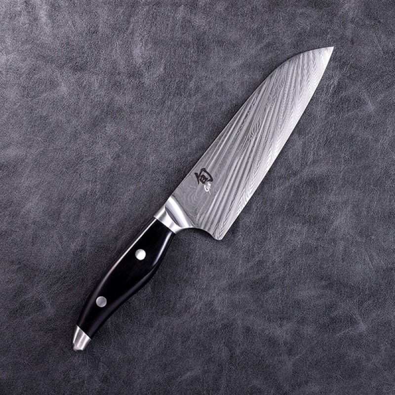 SHUN NAGARE BLACK SANTOKU 7"
