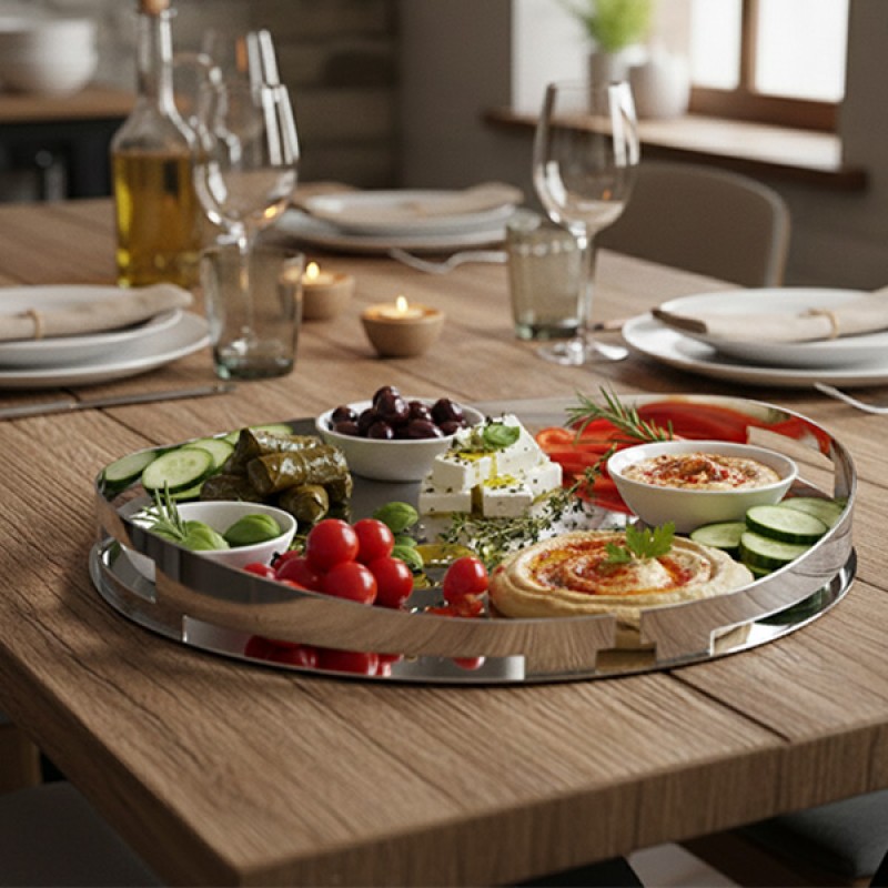 ROUND TRAY STAINLESS