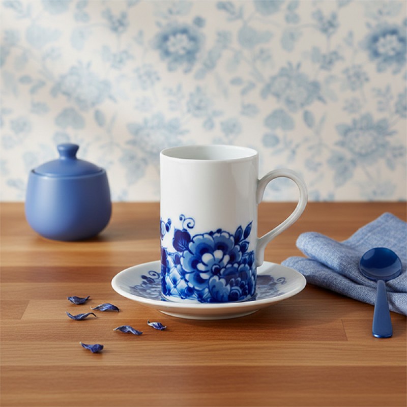 COFFEE CUP & SAUCER BLUE MING
