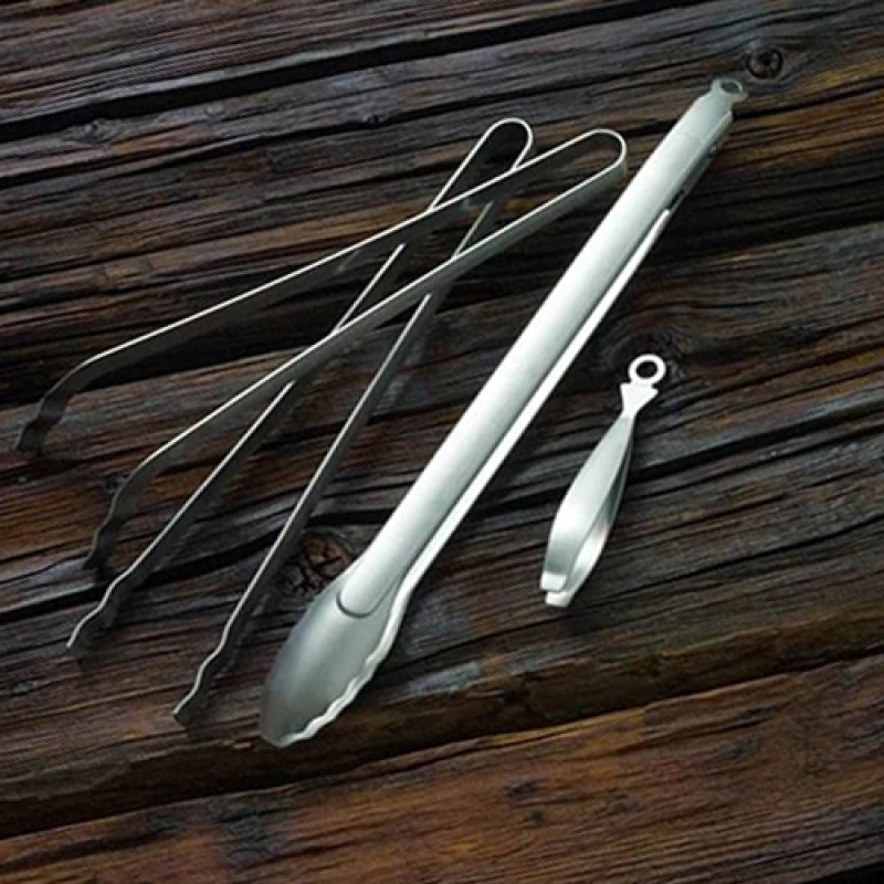 GRILL TONGS CURVED - STAINLESS STEEL
