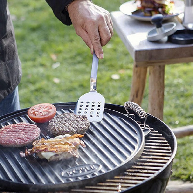 BARBECUE TURNER - MATT STAINLESS STEEL
