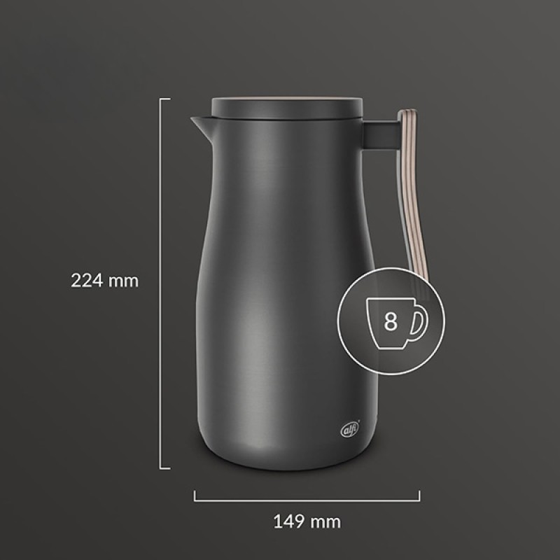 1.0L INSULATED CARAFE STUDIO ALLURE - BLACK MAT