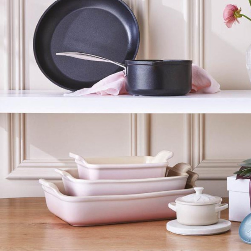 26CM HERITAGE RECTANGULAR BAKING DISH STONEWARE - SHELL PINK