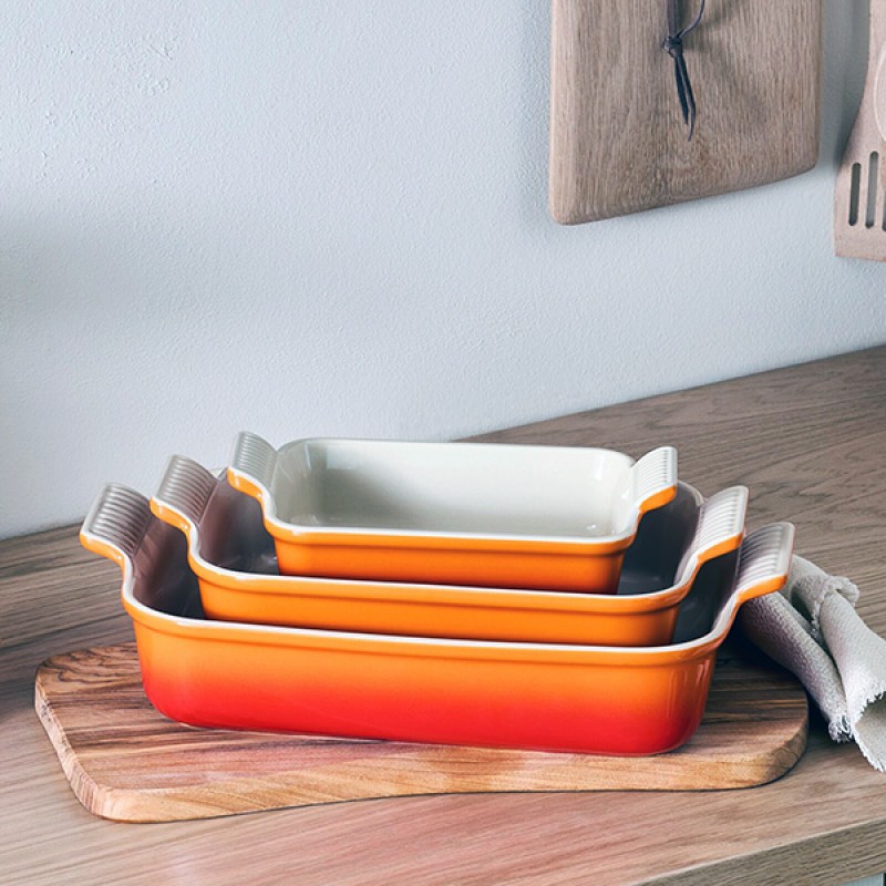 32CM HERITAGE RECTANGULAR BAKING DISH STONEWARE - VOLCANIC