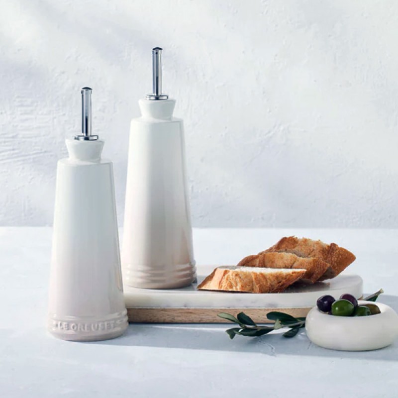 330ML SIGNATURE STONEWARE OIL & VINEGAR SET - MERINGUE