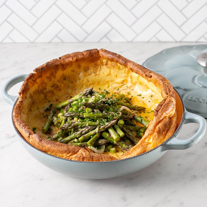 SHALLOW PETAL CASSEROLE - 26CM - SEA SALT