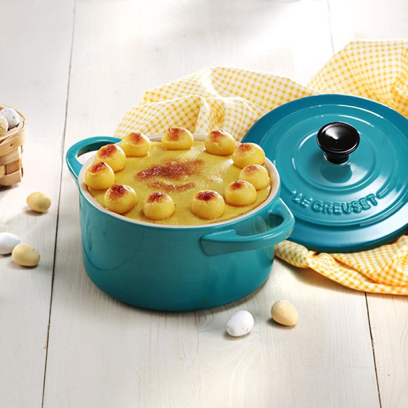 10CM STONEWARE MINI COCOTTE - TEAL