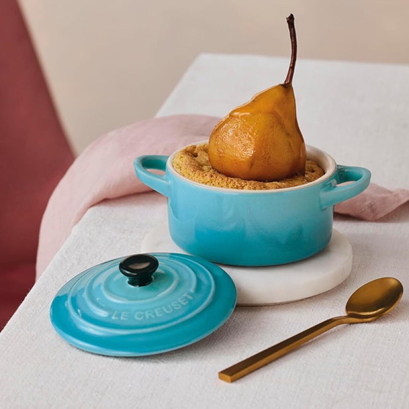 10CM STONEWARE MINI COCOTTE - TEAL