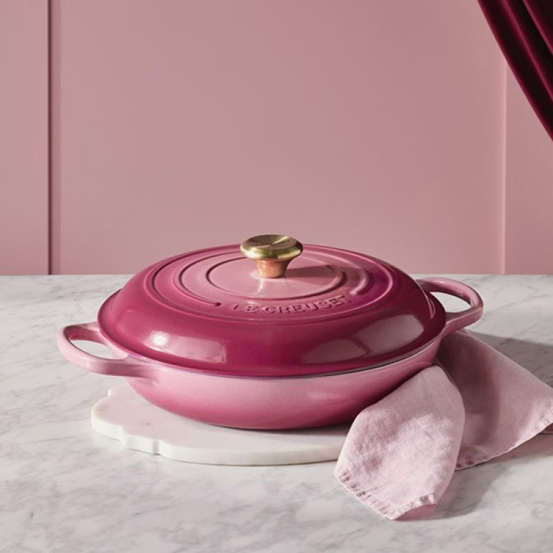 30CM SIGNATURE CAST IRON BRAISER - BERRY