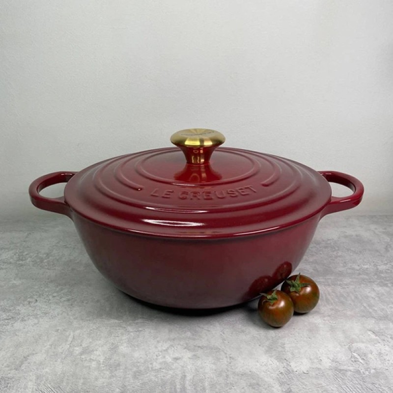 26CM SIGNATURE CAST IRON SOUP POT - GARNET