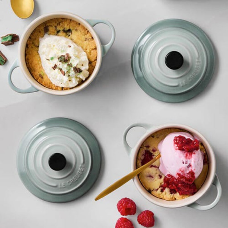 10CM STONEWARE MINI COCOTTE - SEA SALT