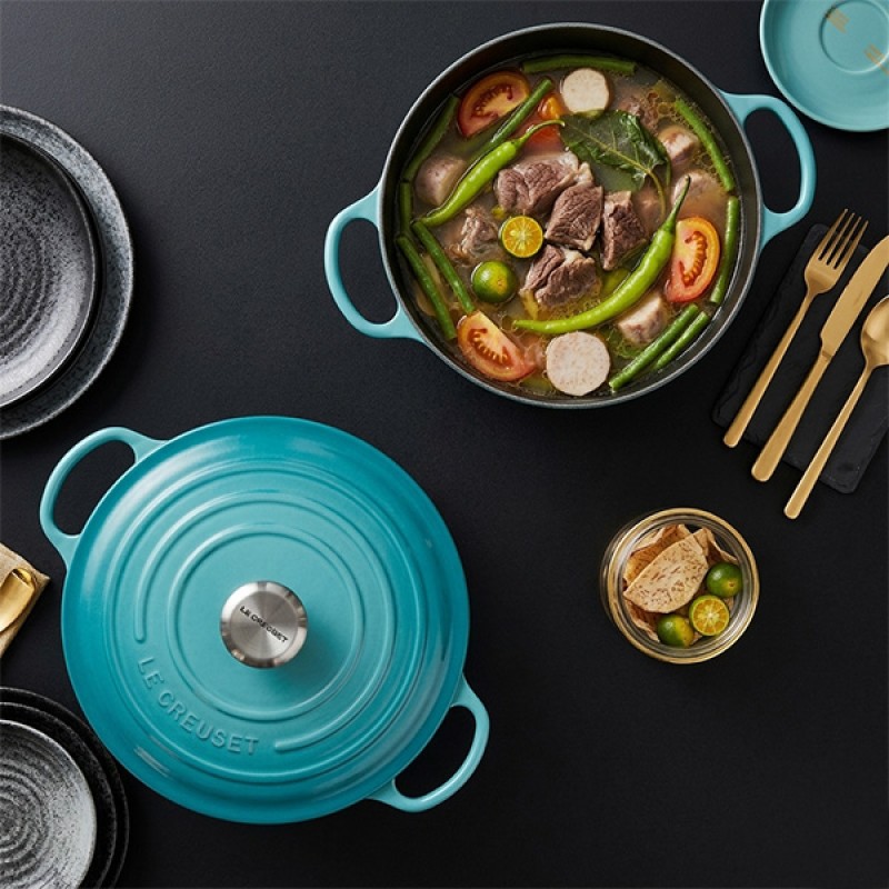 26CM SIGNATURE CAST IRON SOUP POT - CARIBBEAN