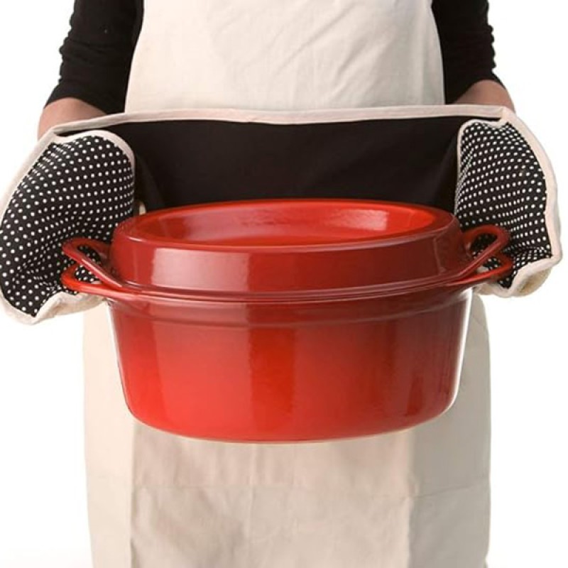 32CM CAST IRON OVAL DOUFEU - CERISE
