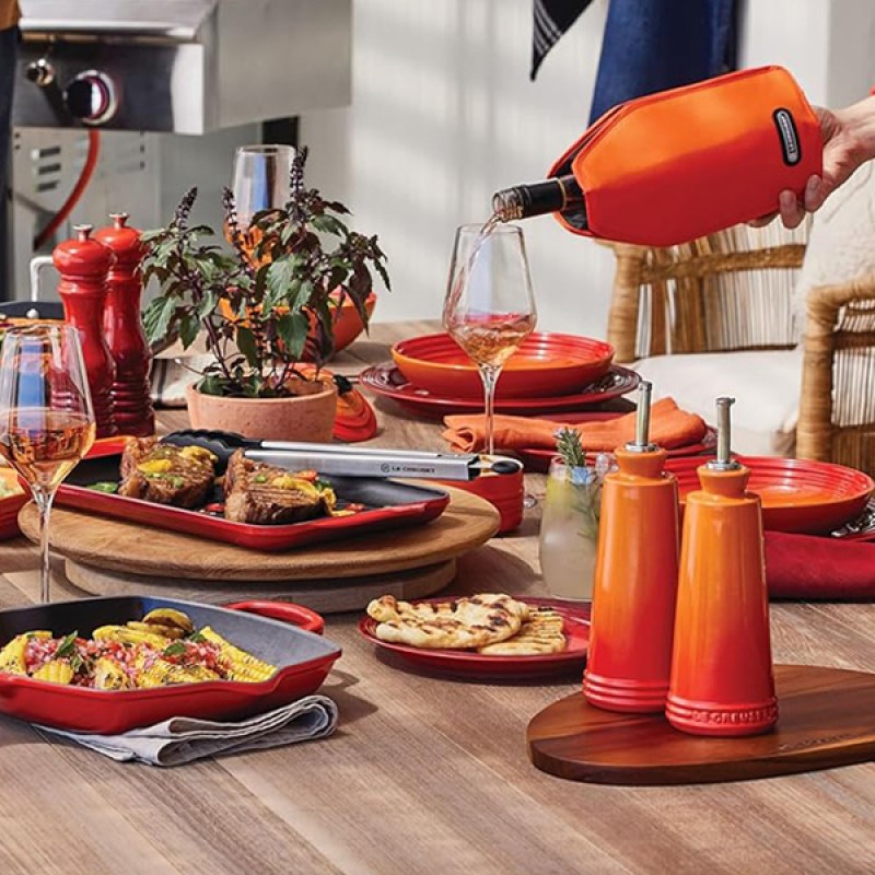 240ML STONEWARE OIL & VINEGAR SET - VOLCANIC