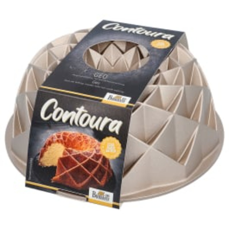 CAST ALUMINIUM RING CAKE PAN GEO | 24 CM | WITH NON-STICK COATING | CONTOURA