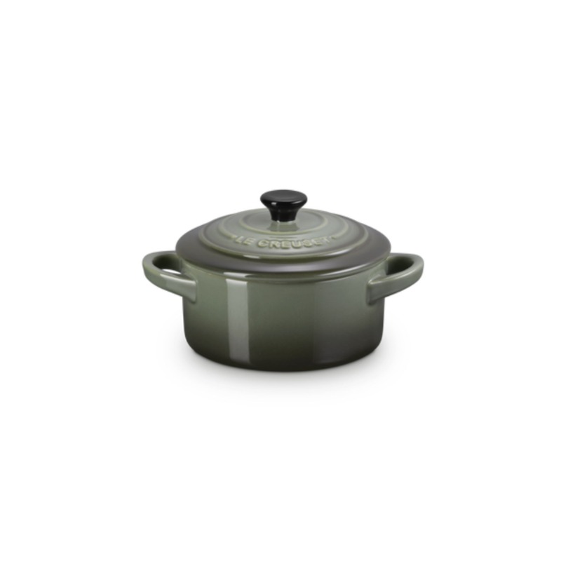 STONEWARE PETITE ROUND CASSEROLE - BLACK ONYX