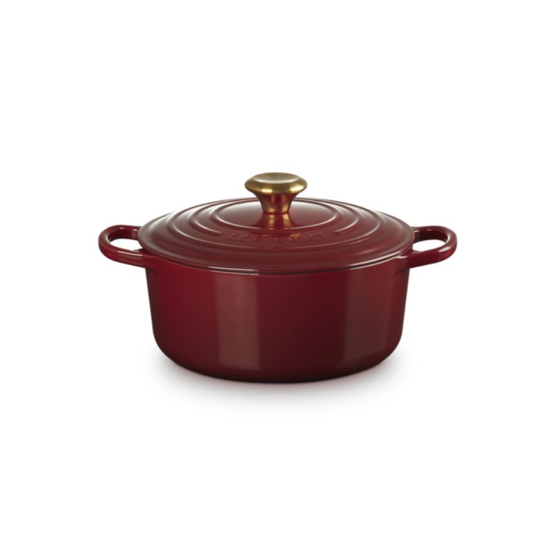 24cm CI SIGNATURE ROUND COCOTTE - GARNET