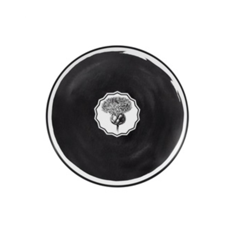 DESSERT PLATE BLACK HERBARIAE